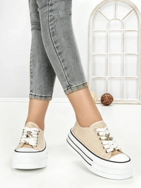 Tenisi Dama 890-4C BEIGE | RED JIN