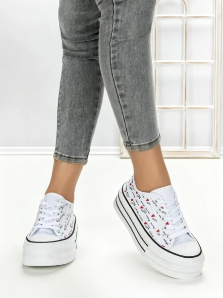 Tenisi Dama 885-4B WHITE | RED JIN