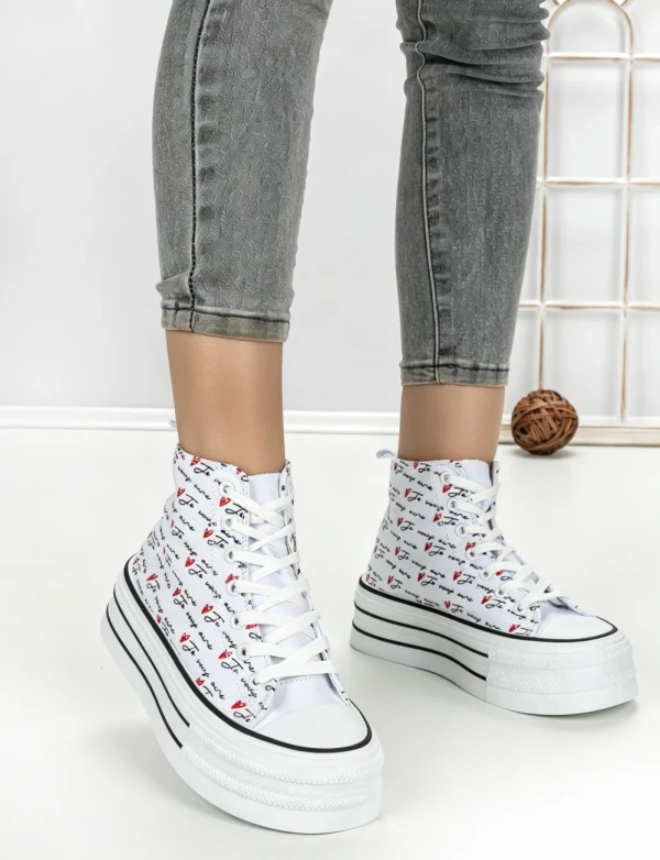 Tenisi Dama 813-4B WHITE | RED JIN