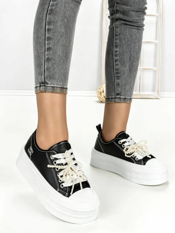 Sneakers Dama 812-4A BLACK | RED JIN