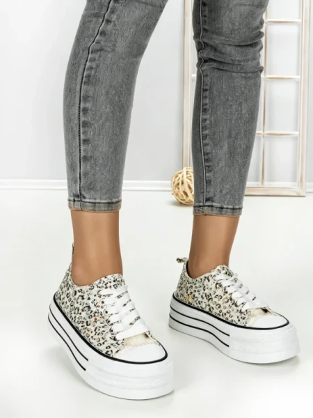 Tenisi Dama 888-4A LEOPARD-BLACK | RED JIN