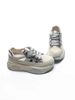 Pantofi Casual Dama din piele naturala KM9813 SILVER | ADVANCER