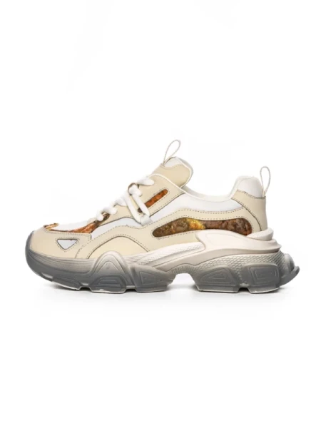 Pantofi Sport Dama din piele naturala HY5757-2 LIGHT YELLOW | FRANCO GERARDO