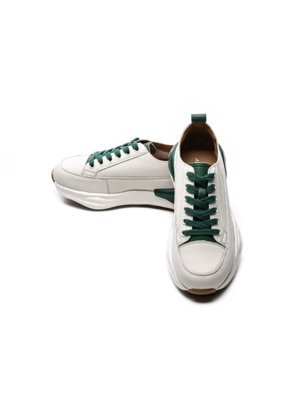 Pantofi Sport Dama din piele naturala BG08 CREAM-GREEN | ADVANCER
