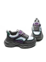 Pantofi Sport Dama din piele naturala HD8685 GREY-GREEN | ADVANCER