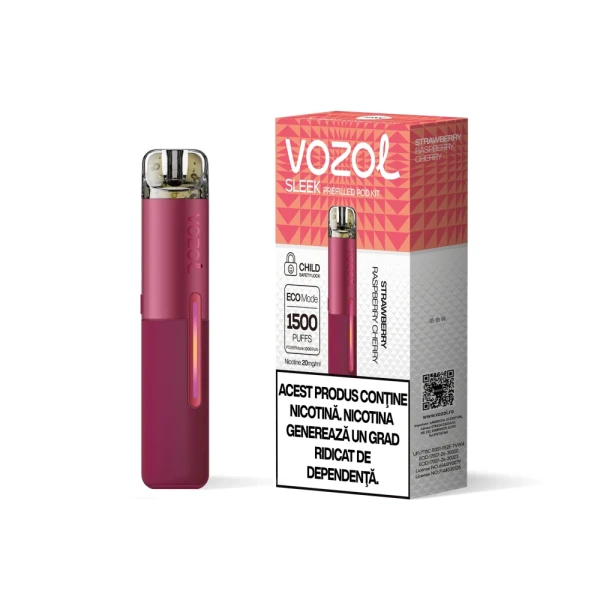 Narghilea electronica reincarcabila KIT SLEEK POD STRAWBERRY RASPBERRY CHERRY | GALASUN