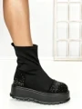 Ghete Dama cu Platforma 3AL78 BLACK-GUN | MEI