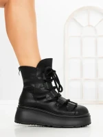 Ghete Dama cu Platforma 6ZP13 BLACK | MEI