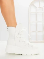 Ghete Dama cu Platforma 6ZP13 WHITE | MEI