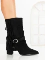 Botine cu Toc Gros 6AH32 BLACK | MEI