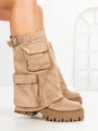 Ghete Dama cu Platforma 6AH27 KHAKI | MEI