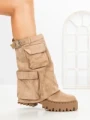 Ghete Dama cu Platforma 6AH27 KHAKI | MEI