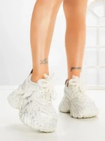 Pantofi Sport Dama cu Platforma 9999-6 SILVER | MEI