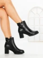 Botine cu Toc Gros 6AH33 BLACK | MEI