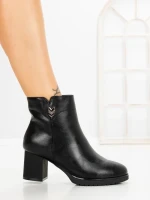 Botine cu Toc Gros 6AH33 BLACK | MEI