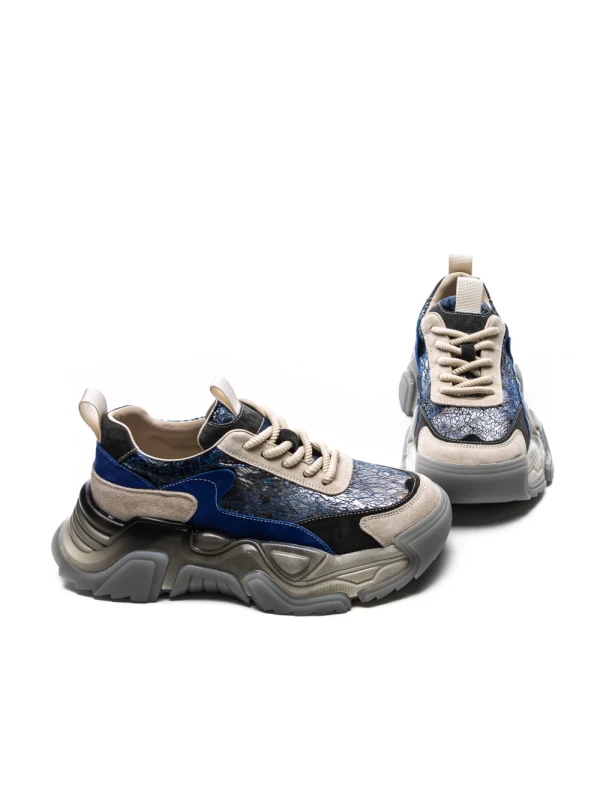 Pantofi Sport Dama din piele naturala 39008 BLUE | ADVANCER