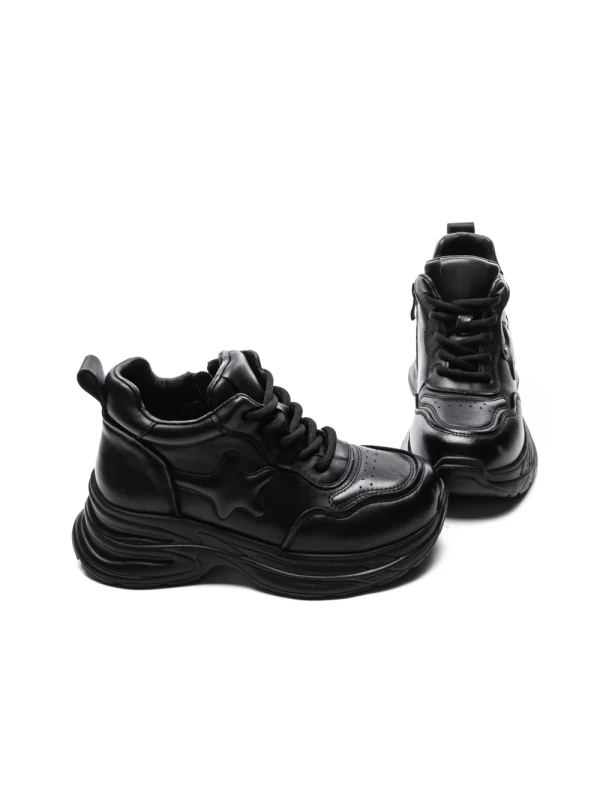 Ghete Dama din piele naturala 10781 BLACK | ADVANCER