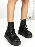Ghete Dama cu Platforma 68WL37 BLACK | MEI