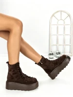 Ghete Dama cu Platforma 68WL37 DARK BROWN | MEI