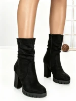 Botine cu Toc Gros 6AH37 BLACK | MEI