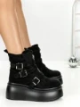 Ghete Dama cu Platforma 56WL13 BLACK | MEI