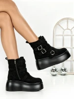Ghete Dama cu Platforma 56WL13 BLACK | MEI
