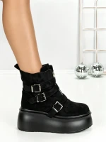 Ghete Dama cu Platforma 56WL13 BLACK | MEI