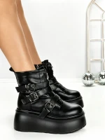 Ghete Dama cu Platforma 56WL13 BLACK | MEI