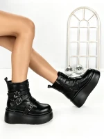 Ghete Dama cu Platforma 56WL13 BLACK | MEI