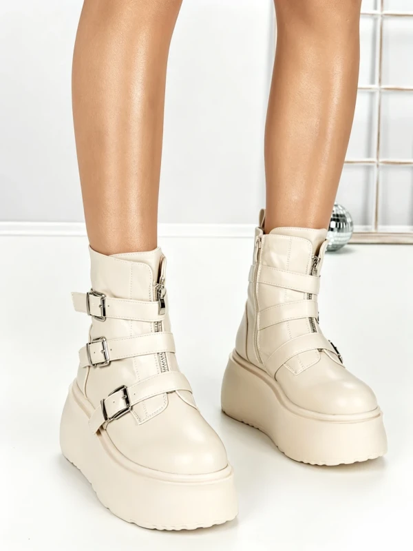 Ghete Dama cu Platforma 56WL13 BEIGE | MEI