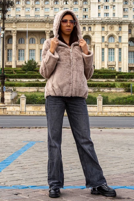 Ženska pulover s kapuco 21-22 Kremna | Fashion