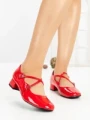 Pantofi cu Toc mic 8242 RED | CM