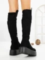 Cizme Dama cu Platforma 68WL26 BLACK | MEI