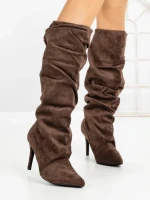 Cizme Dama cu Toc 6XKK9 BROWN | MEI