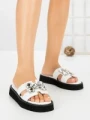 Papuci Dama din piele naturala 5SY33 WHITE | MEI