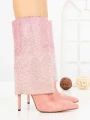 Botine cu Toc Subtire C-272 PINK | STEPHAN