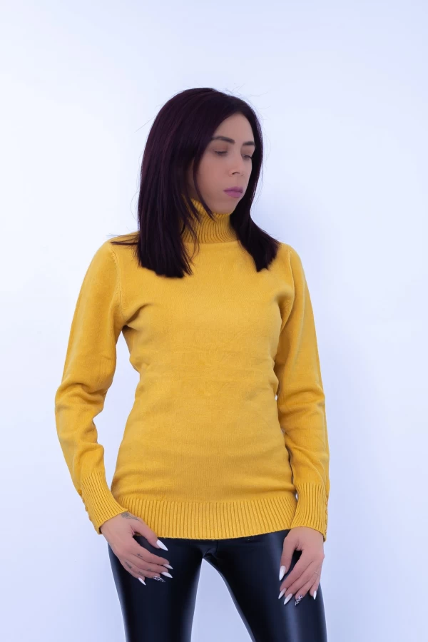 Ženske bluza s ovratnikom D582 Rumena | Fashion
