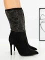 Botine cu Toc Subtire 1448 BLACK | SEASOND