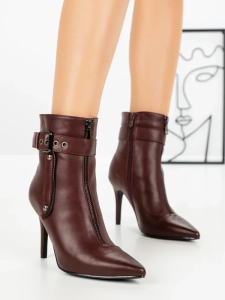 Botine cu Toc Subtire 1921 WINE | SEASOND