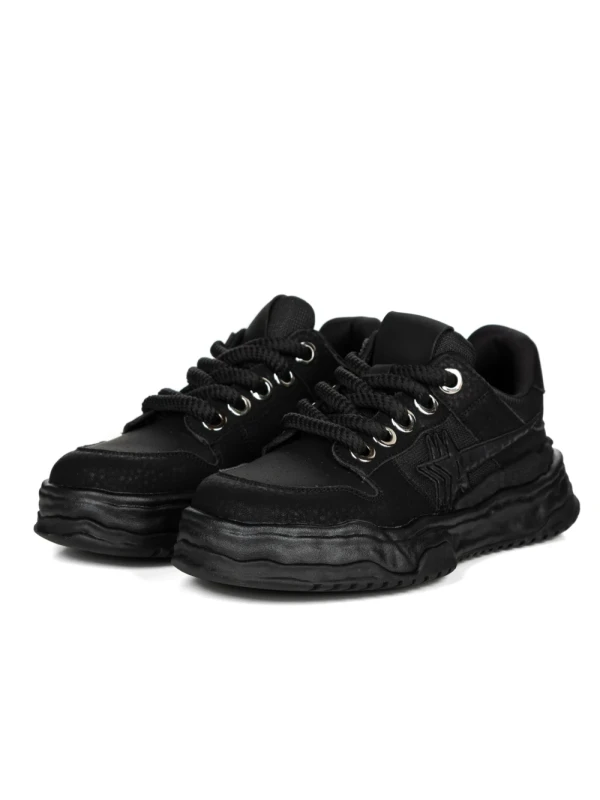 Pantofi Sport Barbati din piele naturala 8132X BLACK | ADVANCER