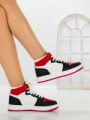 Sneakers Dama F005 BLACK-WHITE-RED | COSTA SOL
