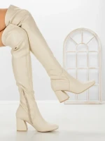 Cizme Dama cu Toc LQ-42 BEIGE | STEPHAN