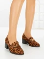 Pantofi cu Toc Gros 68148 LEOPARD | CM