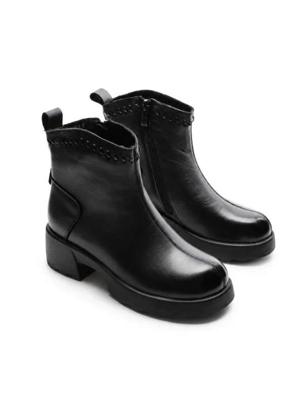 Ghete Dama din piele naturala M5221-2 BLACK | ADVANCER