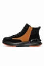 Ghete Barbati din piele naturala 3836 BLACK-YELLOW | ADVANCER