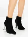 Botine cu Toc Gros YZ21-23 BLACK | H&D