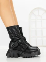 Ghete Dama cu Platforma YZ21-25 BLACK | H&D