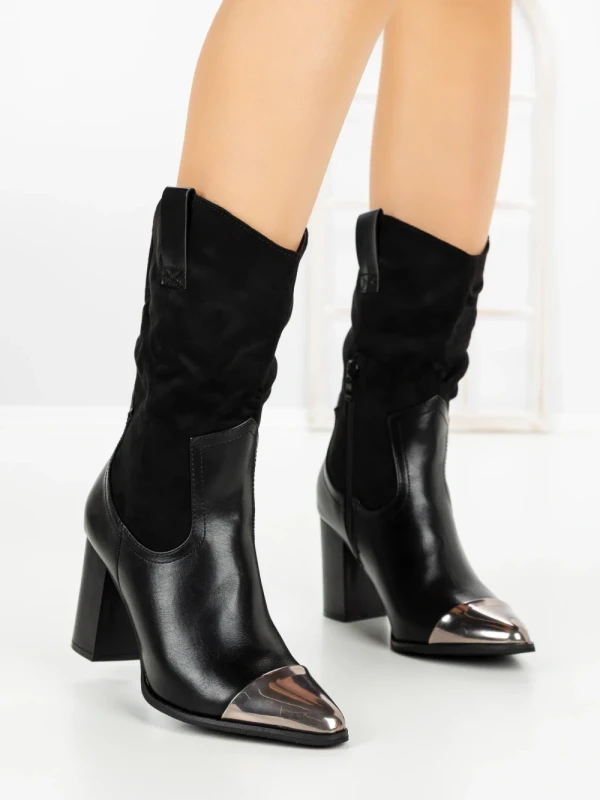 Botine cu Toc Gros 9964 BLACK | SEASOND