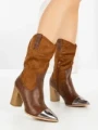 Botine cu Toc Gros 9964 CAMEL | SEASOND