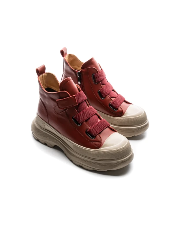 Ghete Dama din piele naturala 66082 RED | ADVANCER